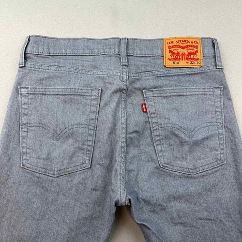 Levis 510 Skinny Fit Gray Denim Jeans Mens 32x30 Medium Wash Straight Leg |  eBay