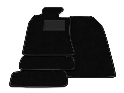 Tapis De Coffre & Sol 5 Pièces Pour Mini Cooper S F56 (2014-2024) - Cuir Noir Facile à Nettoyer