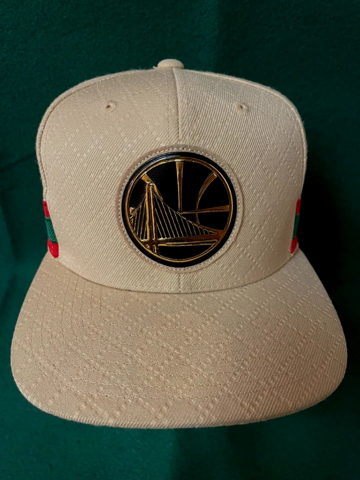 GOLDEN STATE WARRIORS Gucci/Sherry Line "Tan" ADJ Cap MITCHELL & NESS - Image 4 of 4
