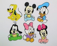 Baby Disney ONE pc Mickey Minnie Daisy Donald Pluto Die Cut Cardstock Scrapbook