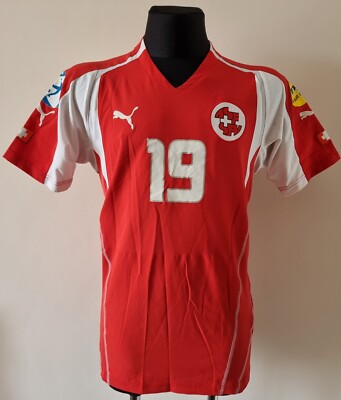 Switzerland 2004 - 2006 Home football Puma shirt #19 Baumann | eBay