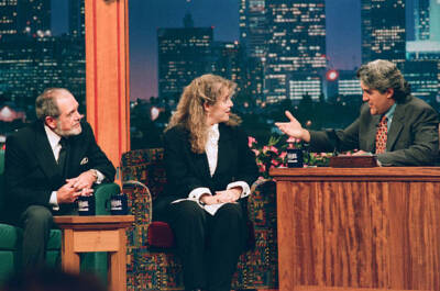 Actor Alan King and actress Claudia Shear during an interview wit- Old TV Photo