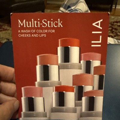 ILIA Multi-Stick Blush Lip 4 Shade Card Whisper, Tenderly, Dear Ruby In The Mood