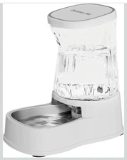 Automatic Dog Water Gravity Dispenser XL 2.1 Gal Stainless Steel Bowl W/ Filter