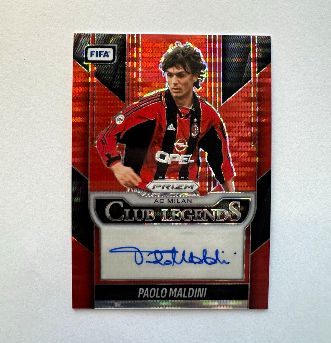 Panini 2025-26 Prizm FIFA Club Legends Paolo Maldini AC Milan Auto Red #CL-PM