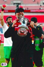 JURGEN KLOPP SIGNED 12x8 LIVERPOOL FC FA CUP WINNERS PHOTO (ACG CERT AG18766)