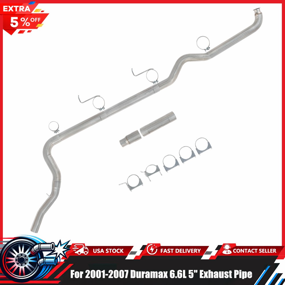 For 2001-2007 Chevy Chevrolet Duramax 6.6L 2500HD 5" Exhaust Pipe