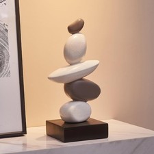 Simulierte Sandstein Skulptur Deko für Wohnzimmer, Moderne Harz Stein