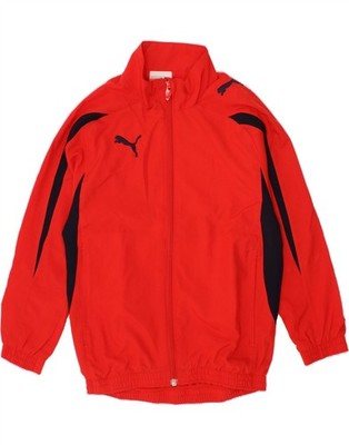 Puma Jungen Trainingsanzug Oberteil Jacke 5-6 Jahre XS rot Colourblock VC12