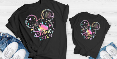 Passende Mama und Tochter Disney Shirts Geschenk enthüllen Reise Tops für ihr Thema