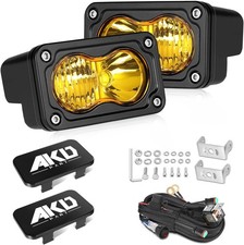 Fog Lights 3 Inch 40W CREE LED Yellow With Wiring Harness