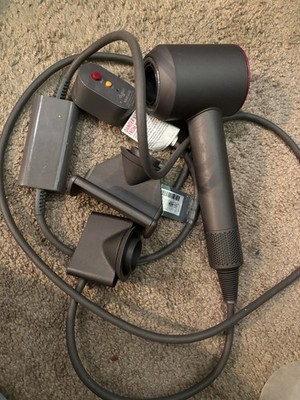 Genuine Dyson HD07 Supersonic - Premium Hair Dryer Fuchsia Grey + 2 Attachments