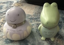 Two Hallmark Hinged Boxes My First Curl My First Tooth