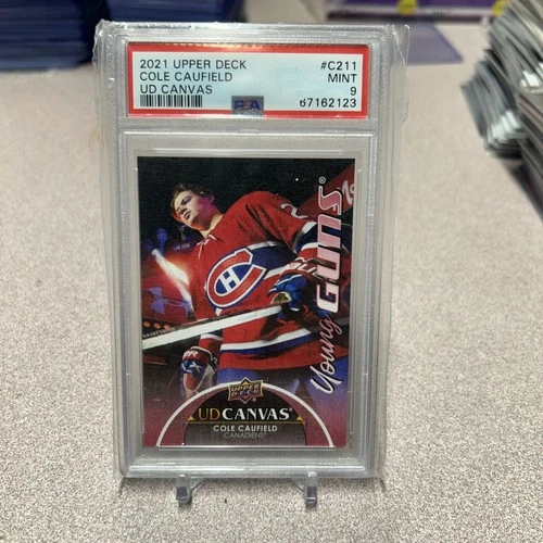 2021-22 Canvas Young Guns Cole Caufield PSA 9 C211 Montreal Canadiens