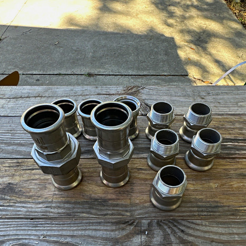 Viega ProPress 1-1/2” 316L Stainless Steel Fittings Mixed Lot of 10 New