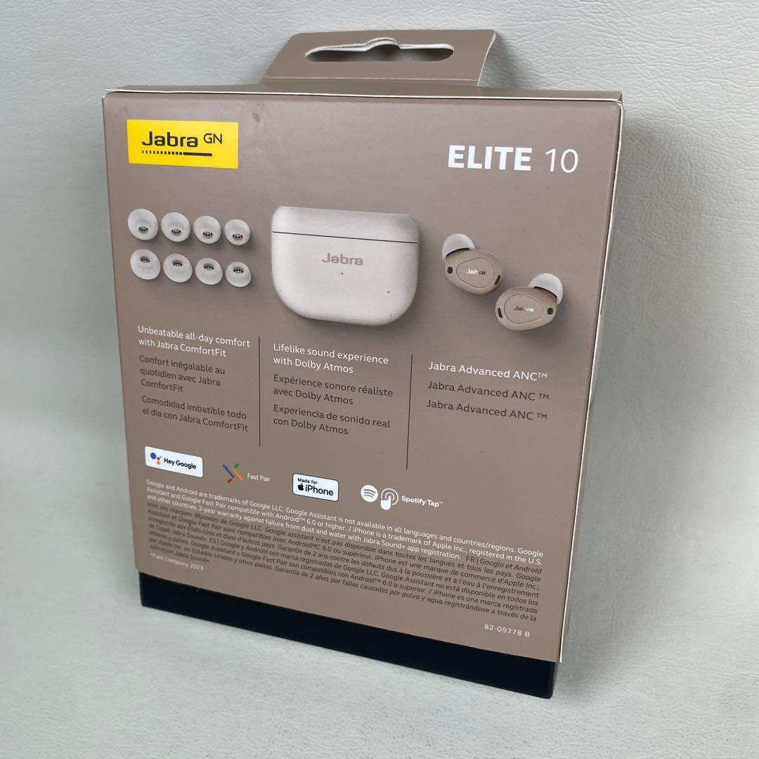 Jabra Elite 10 Wireless Earbuds ANC Bluetooth Dolby Atmos Cream