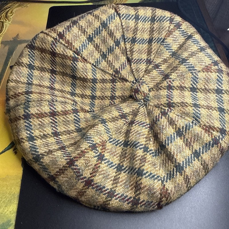 Wool tweed made In England mens Cap