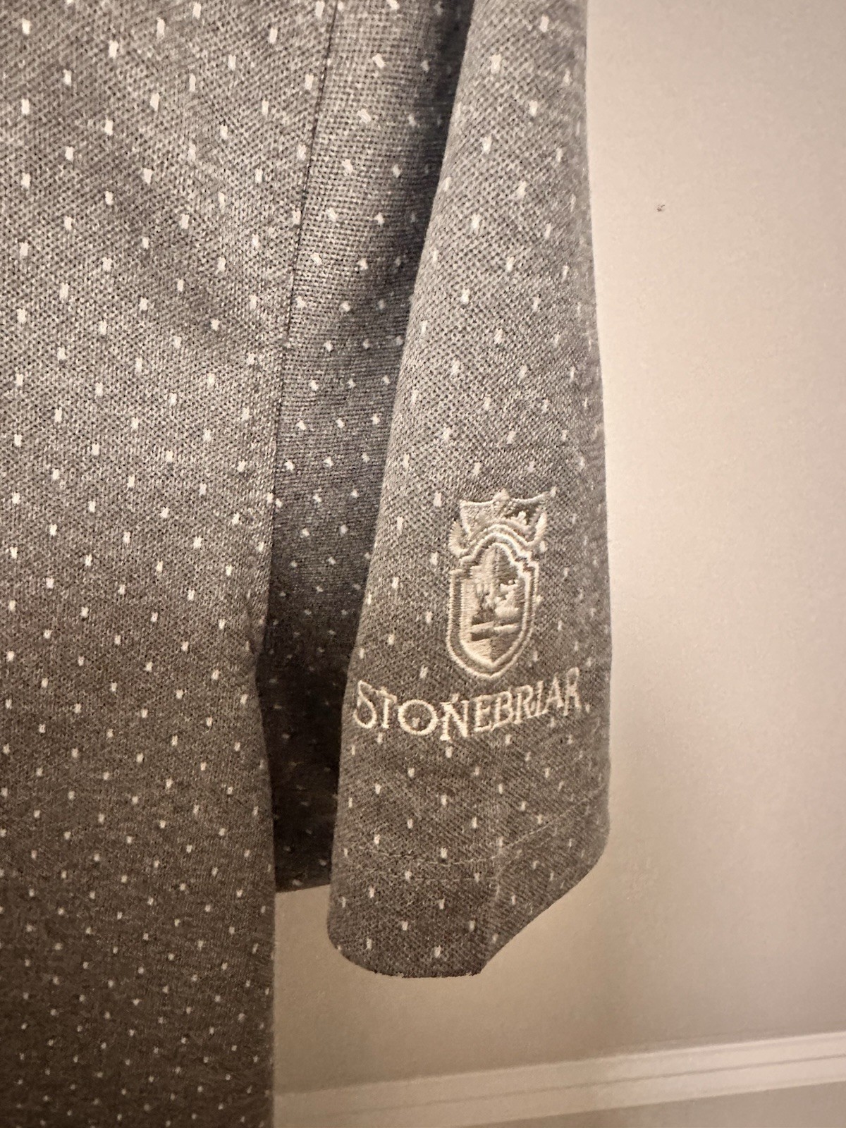 G/Fore G4 Men's Golf Polo Shirt Size Large, Stars Constellation Print, Gray image 3
