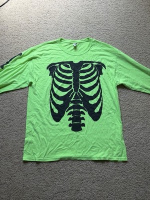 Playboi Carti Die Lit Merch 2018 Neon Green Skeleton L/S Size L