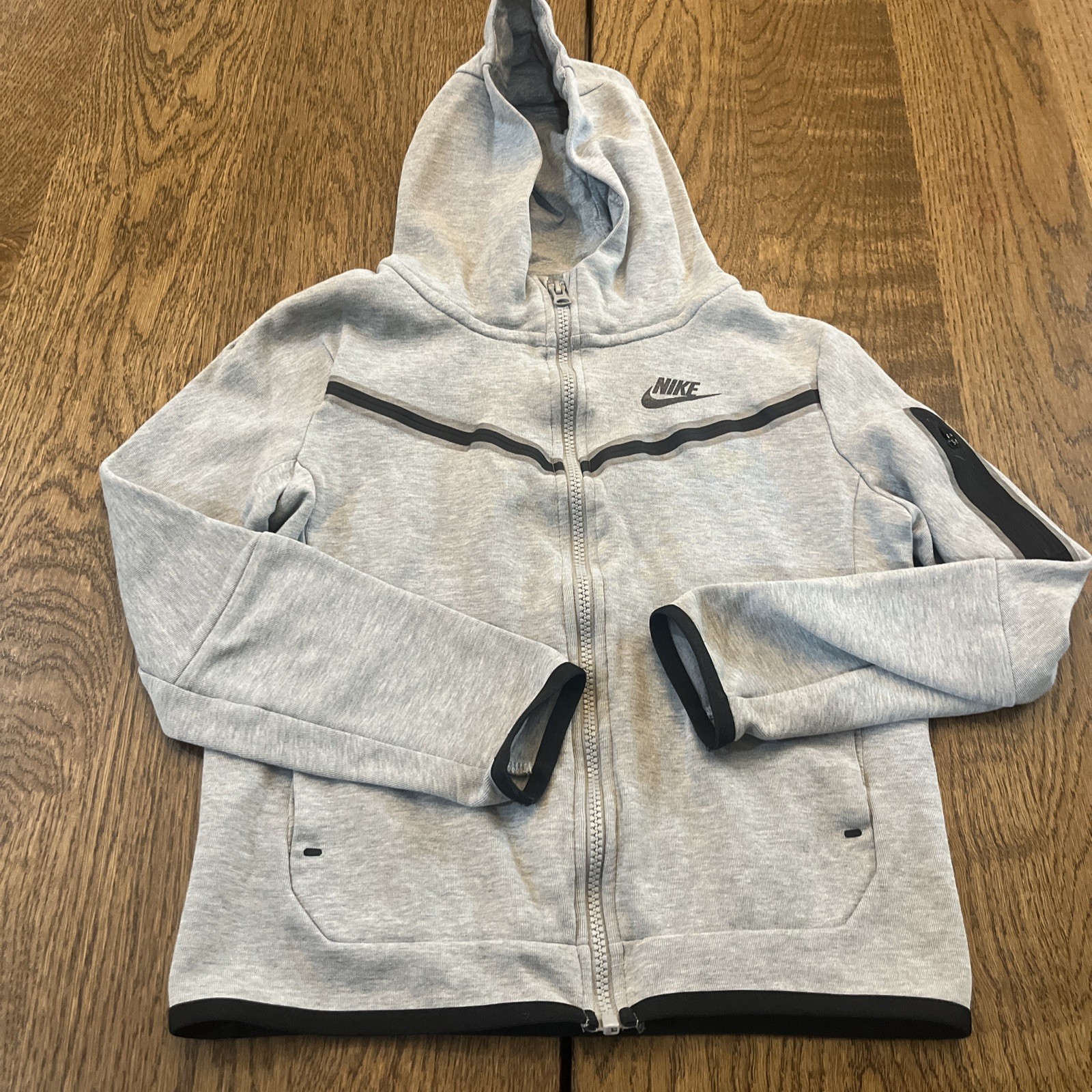 Nike Sportswear Tech Fleece Kids Full-Zip Hoodie - Gray Medi