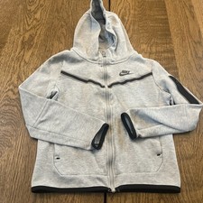 Nike Sportswear Tech Fleece Kids Full-Zip Hoodie - Gray Medium 6-8 Year Old