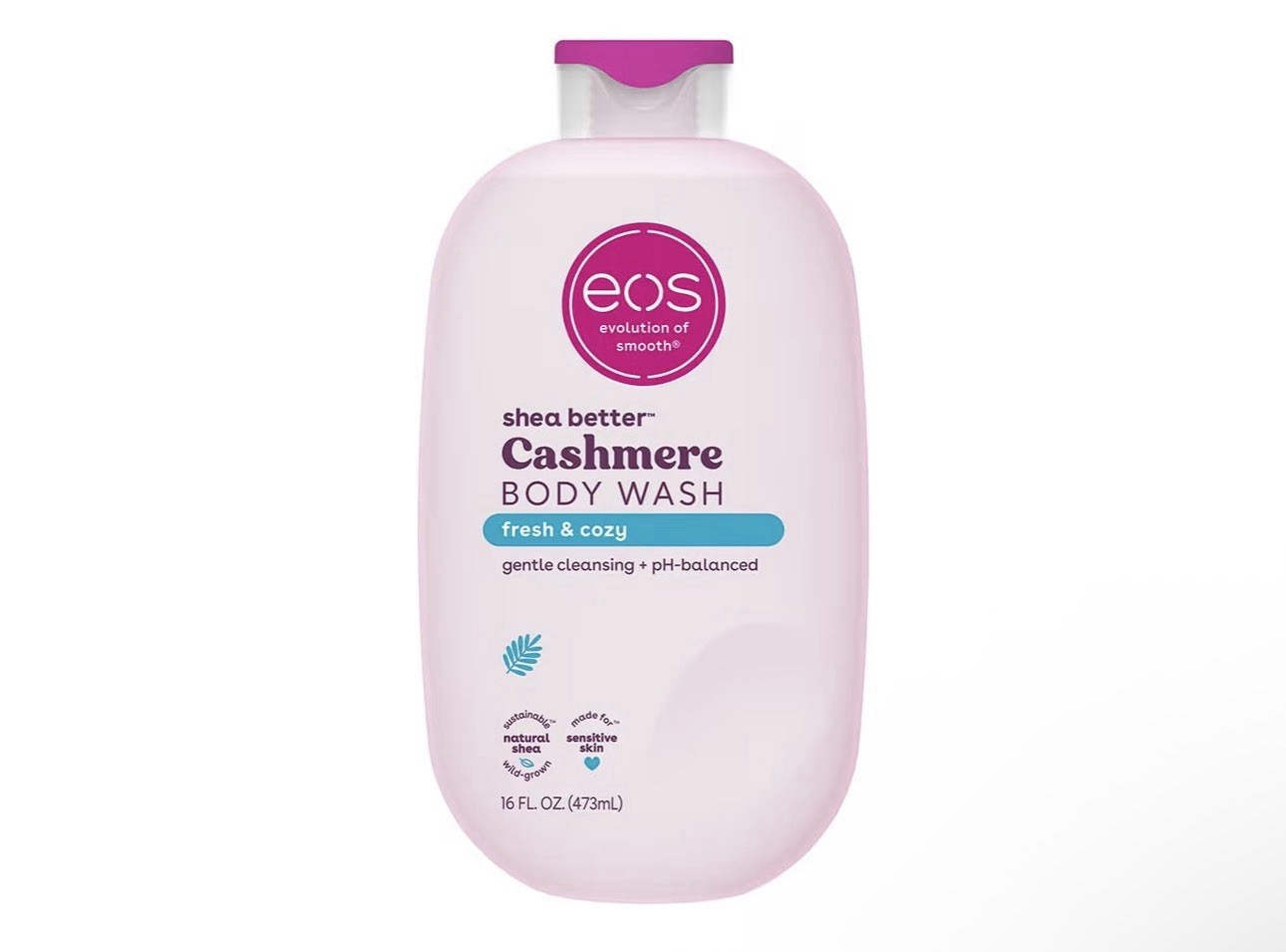 eos Shea Better Cashmere Body Wash - Fresh & Cozy, Creamy Gel Formula, 16 oz.