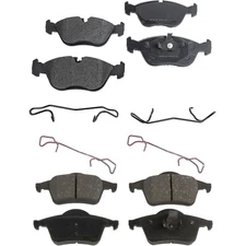 Front and Rear Semi-Metallic Brake Pad Set For 1999-2000 Volvo S70 AWD