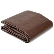 Global Industrial Super Heavy Duty Tarp 4'W x 20'L 8 oz. Brown