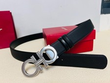 Salvatore Ferragamo Gancini Men's Reversible Leather Belt