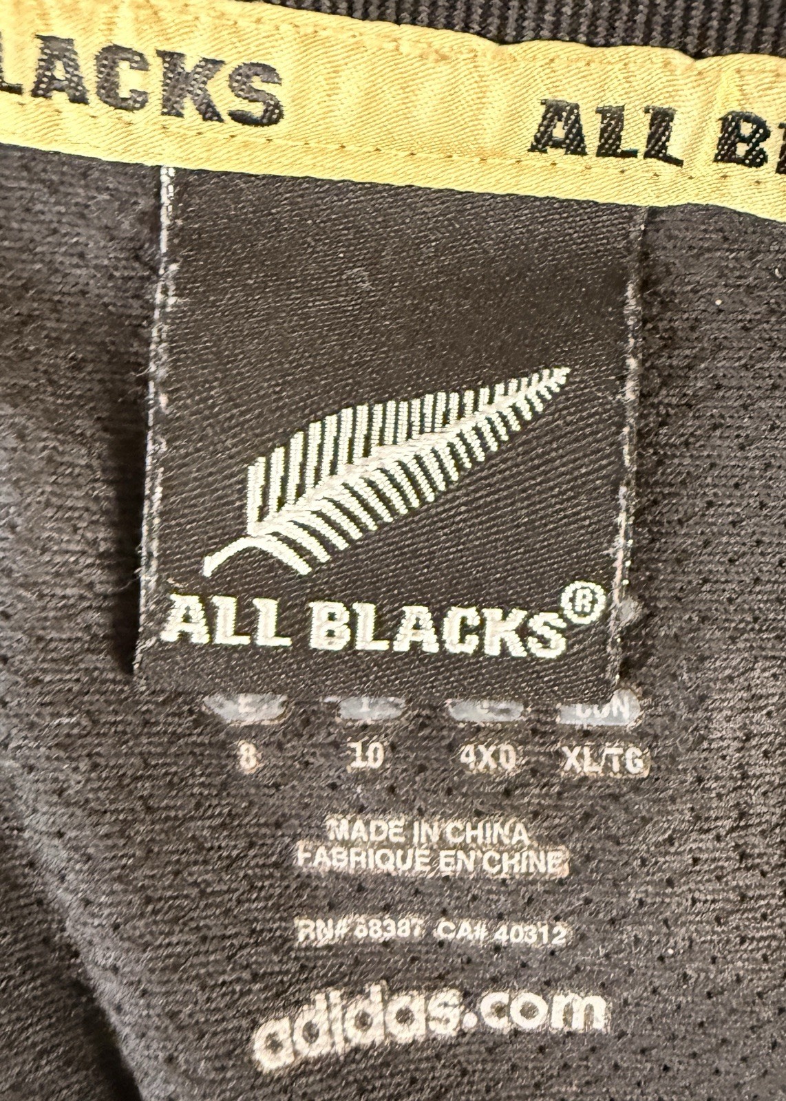 Adidas New Zealand All Blacks Rugby Training Jersey, Size XL thumbnail 9