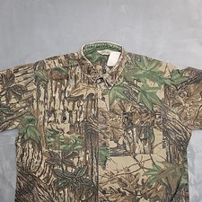 VTG Walls Camo Shirt Men Large Green Camo Realtree Camoflage Hunting Made in USA