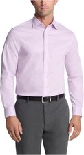 Michael Kors Men's Regular Fit Ultra Wrinkle Free Dress ShirtLilac XL 17.5 36/37