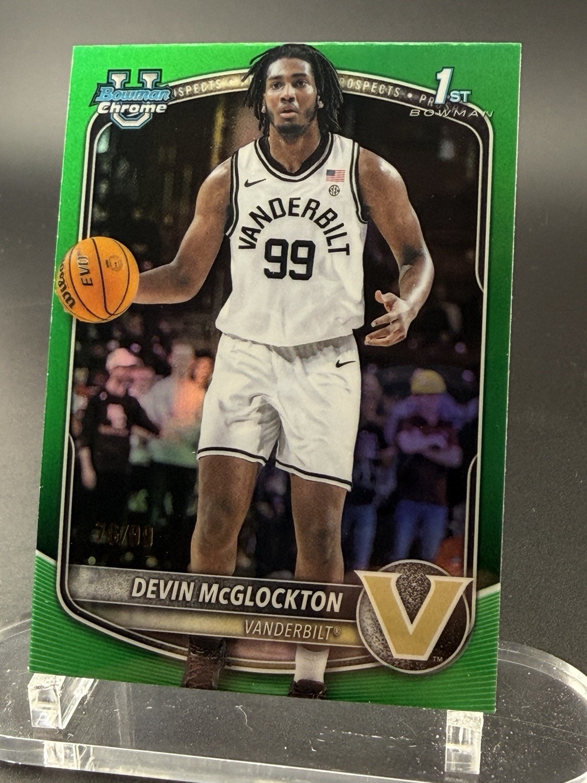 2025-26 Bowman Basketball Devin McGlockton #BCP-56 True Green /99 1st Bowman