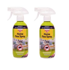 2 x Household Flea Killer Spray Zero In Antibacterial Home Flea Treatment 500ml