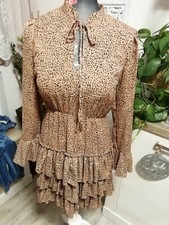 Ivivi Minikleid mit Rüschen Tanzkleid Stiefelkleid Polka Dot Grc36/38