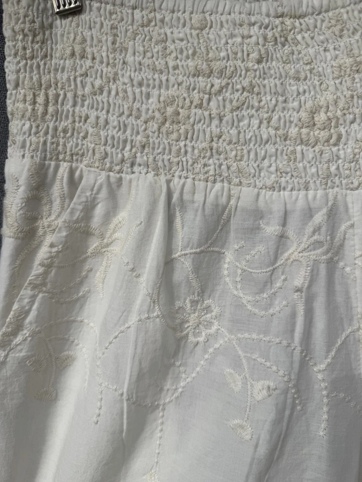 Free People Pequeño Clementina Bordado Pantalones Pantalones Encaje Boho Foto 3 de 4