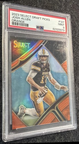 2023 Panini Select Draft Picks Josh Allen #127 Orange Prizm /49 POP 4 PSA 9