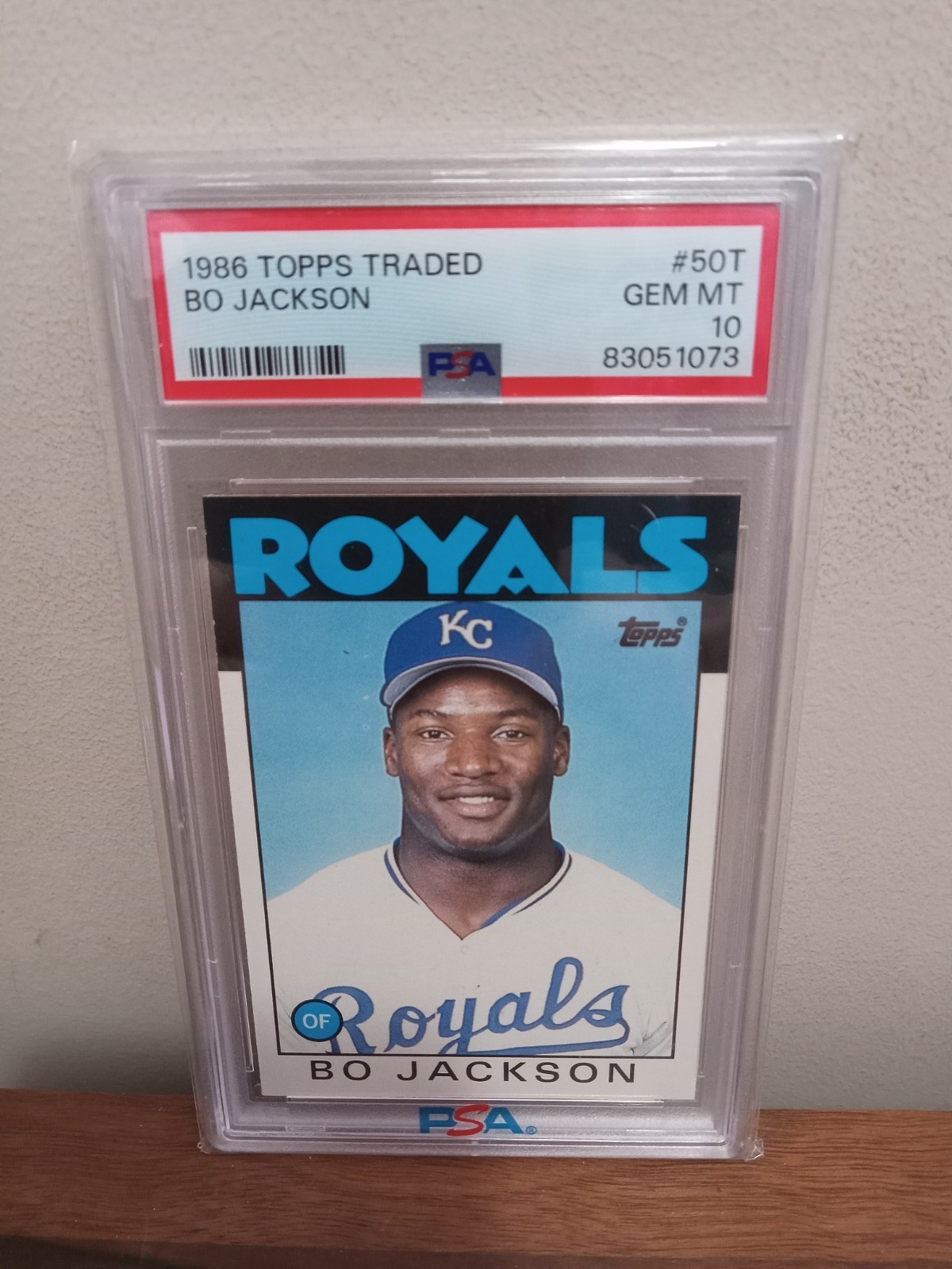 bo jackson topps traded 1986 psa 10 gem mt