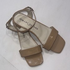 Marc Defang Nude Block Heels Pageant Dress Formal Minimalist Sandals Girl Size 4