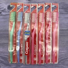 7 VTG Colgate PLUS Ultra Fit Bi-Level Toothbrush Diamond Shaped Full Head Medium