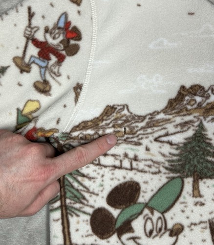 Columbia Disney Mickey & Friends Half Snap Fleece Kids Large 14/16 Flaw Hole - Picture 3 of 9