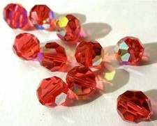 Swarovski 5000 6mm round beads, Padparadscha AB 24pcs 