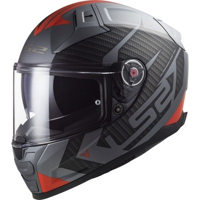Motorcycle Helmet 3XL - LS2 Vector II 2 Splitter FF811 - Titanium Red Matte