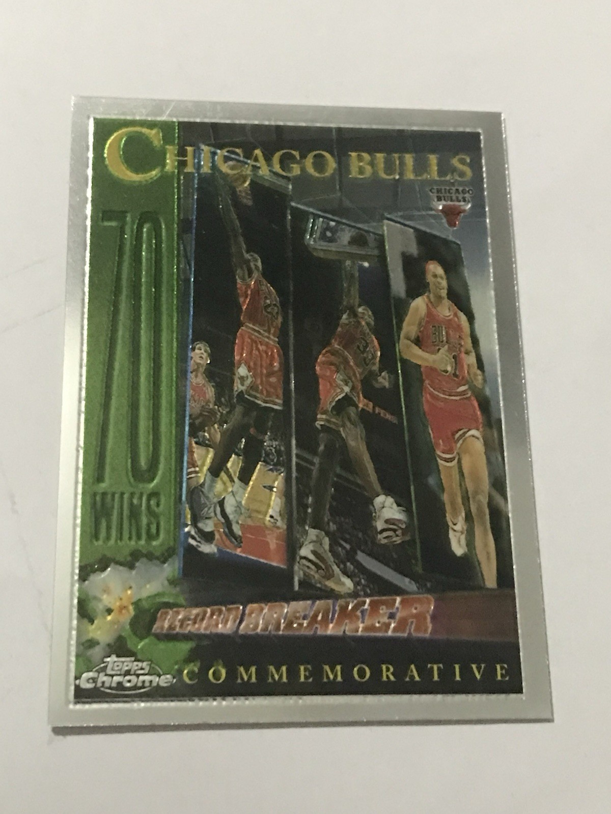 MICHAEL JORDAN 96/97 TOPPS CHROME CHICAGO BULLS RECORD BREAKER 72
