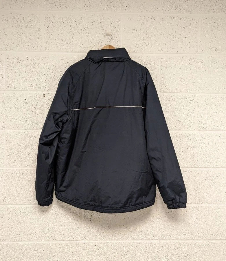 Slazenger Panel Jacket Fleece Lined Stowaway Hood Navy Blue Size  XL - New - Image 4 of 4