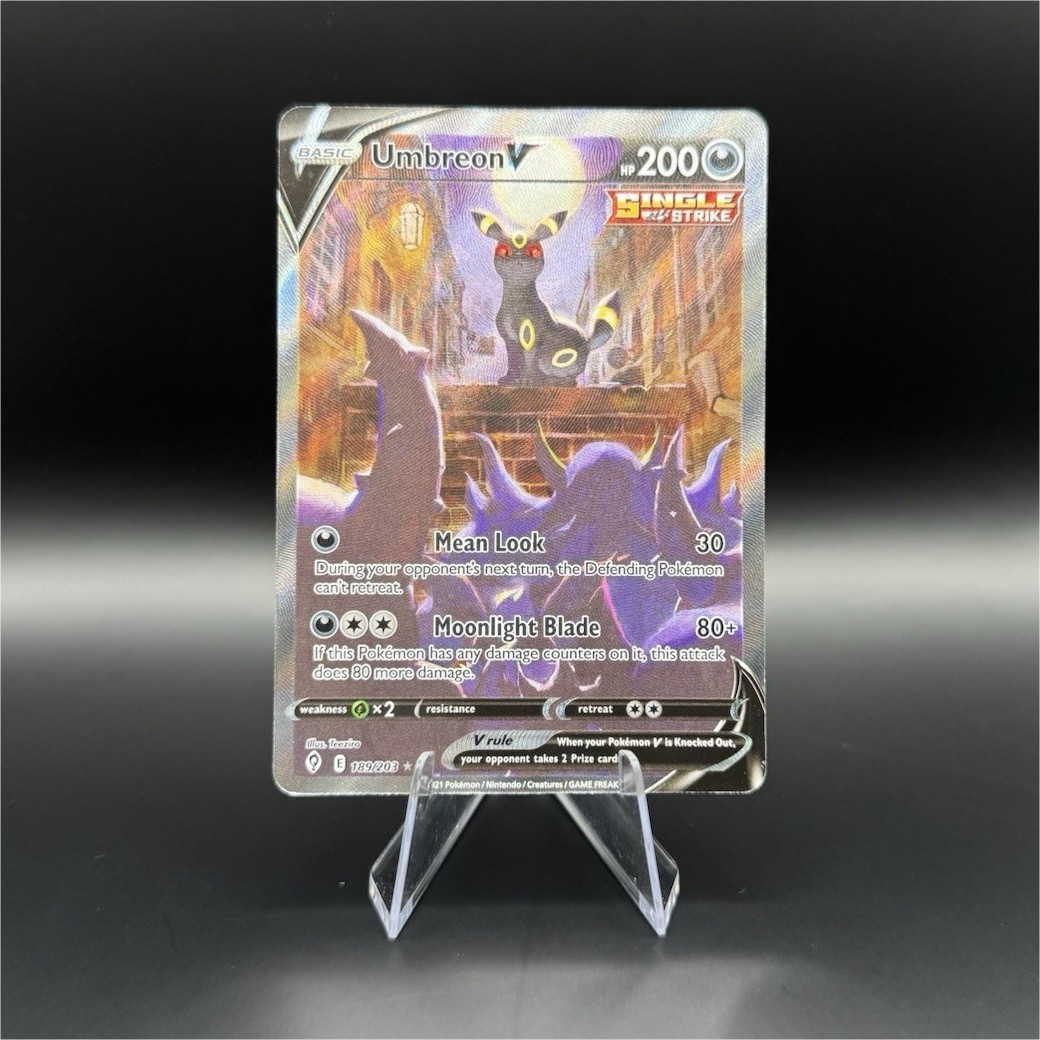 Pokémon TCG Umbreon V Full Art Ultra Rare Holo Evolving Skies 189/203 LP