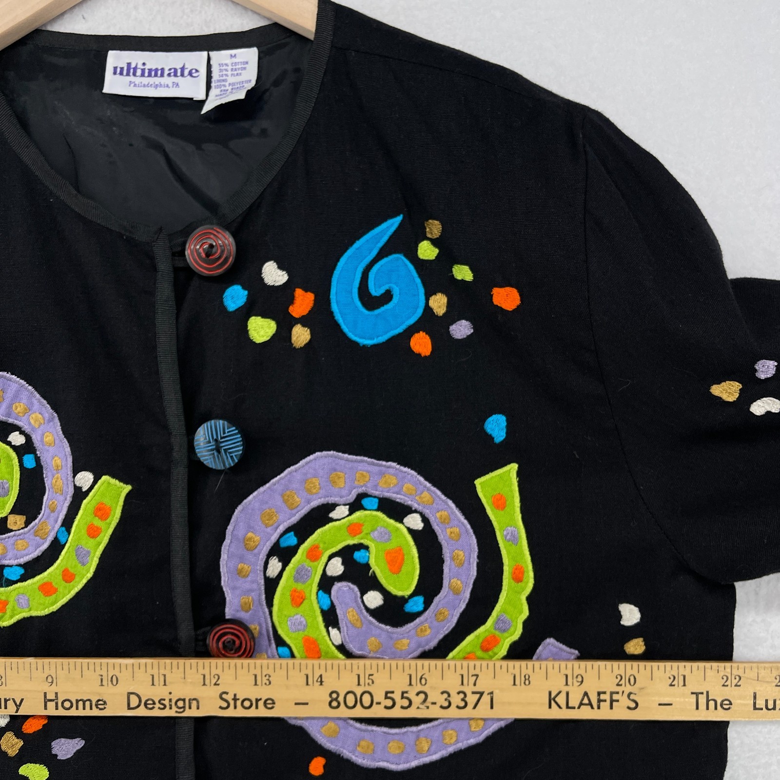 ULTIMATE Jacket Womens M Abstract Patchwork Art T… - image 10