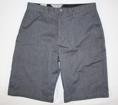 Volcom Shorts Men's 28 Frickin Chino True To This 10'' Inseam Heather Gray