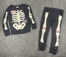 Carter's Toddler Girl 2-Piece Skeleton Pajama Set Size 3T Glow in the Dark