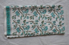 10 Yard Hand Block Floral Print Fabric 100 Cotton NO TARRIF CHARGES 100 ZK 144